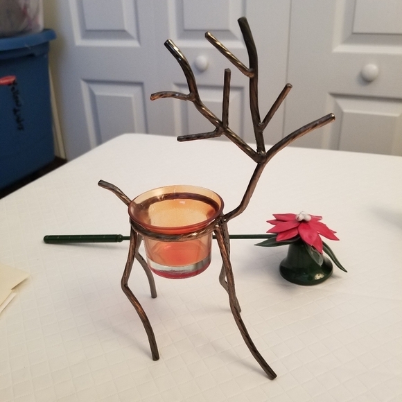Other - Metal Stick Deer Reindeer Christmas Candle Statue Display Candle sniffer.